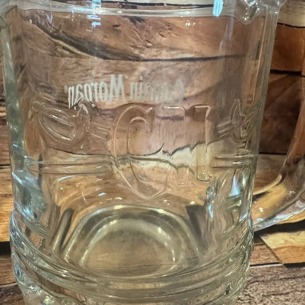 Captain Morgan Heavy Drinking Glass Mug Rum Barrel Man Cave Bar Tankard Stein